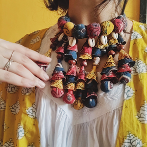 Ajrakh Choker Neckpiece