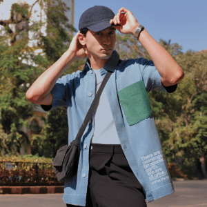 Light Indigo Half-Sleeved Shirt