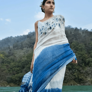 Amber Linen Sari
